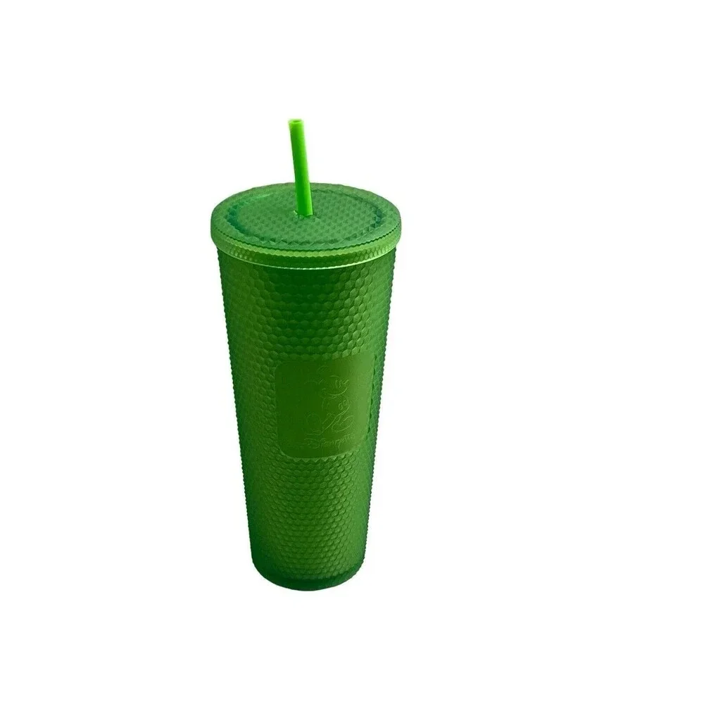 Disney World Parks Starbucks Green Studded Geometric Venti 24 oz Tumbler Cup New